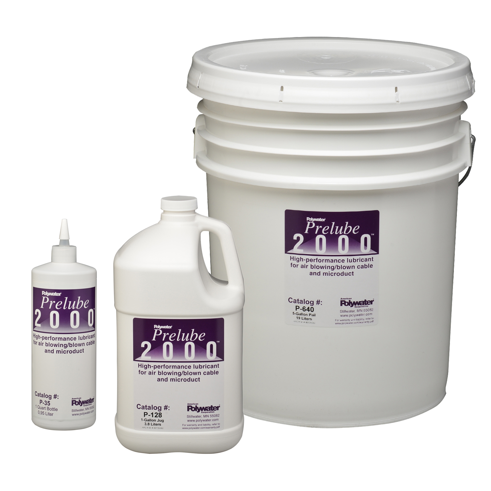 Prelube 2000™ is a high-performance lubricant designed to coat the inner wall of a standard conduit prior to cable installation. This lubricant is proven to reduce frictional drag to increase installation speed, length, and safety in air-assisted installations. It is suitable for use with all types of communications cables and standard conduits
and is available in quantities of 0.95, 3.8, and 18.9 litres.