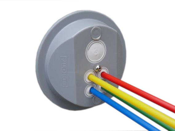 DuraHome Hauseinführung unterirdisch ist für die gas- und wasserdichte Abdichtung eines Gebäudeeingangspunkts in FTTH-Anwendungen konzipiert. Geeignet für den Einsatz mit bis zu 4 Mikrorohren und Kabeln.