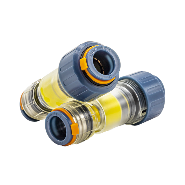 DuraGasblock Connector connects two MicroDucts and seals the inner space around the cable, blocking water or gas protrusion. This type of connector is typically installed at the entrance of the premises or cabinet, preventing the leaking of gas between the MicroDuct and the fibre.
