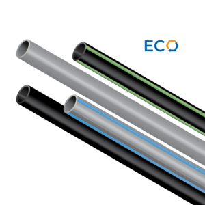 MicroDucts, które wykorzystują do 100% zmielonego polietylenu o wysokiej gęstości (HDPE) z własnego wewnętrznego procesu produkcyjnego Dura-Line. MicroDucts ECO przyczyniają się do obniżenia emisji z zakresu 3 dla właścicieli sieci telekomunikacyjnych i nadają się do instalacji bezpośrednio w ziemi lub w istniejących rurociągach. Dostępne są wszystkie standardowe średnice MicroDuct, a wszystkie produkty spełniają określone parametry dla podstawowych produktów MicroDuct.