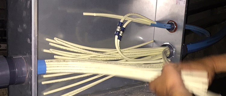 optic fibre cable installation